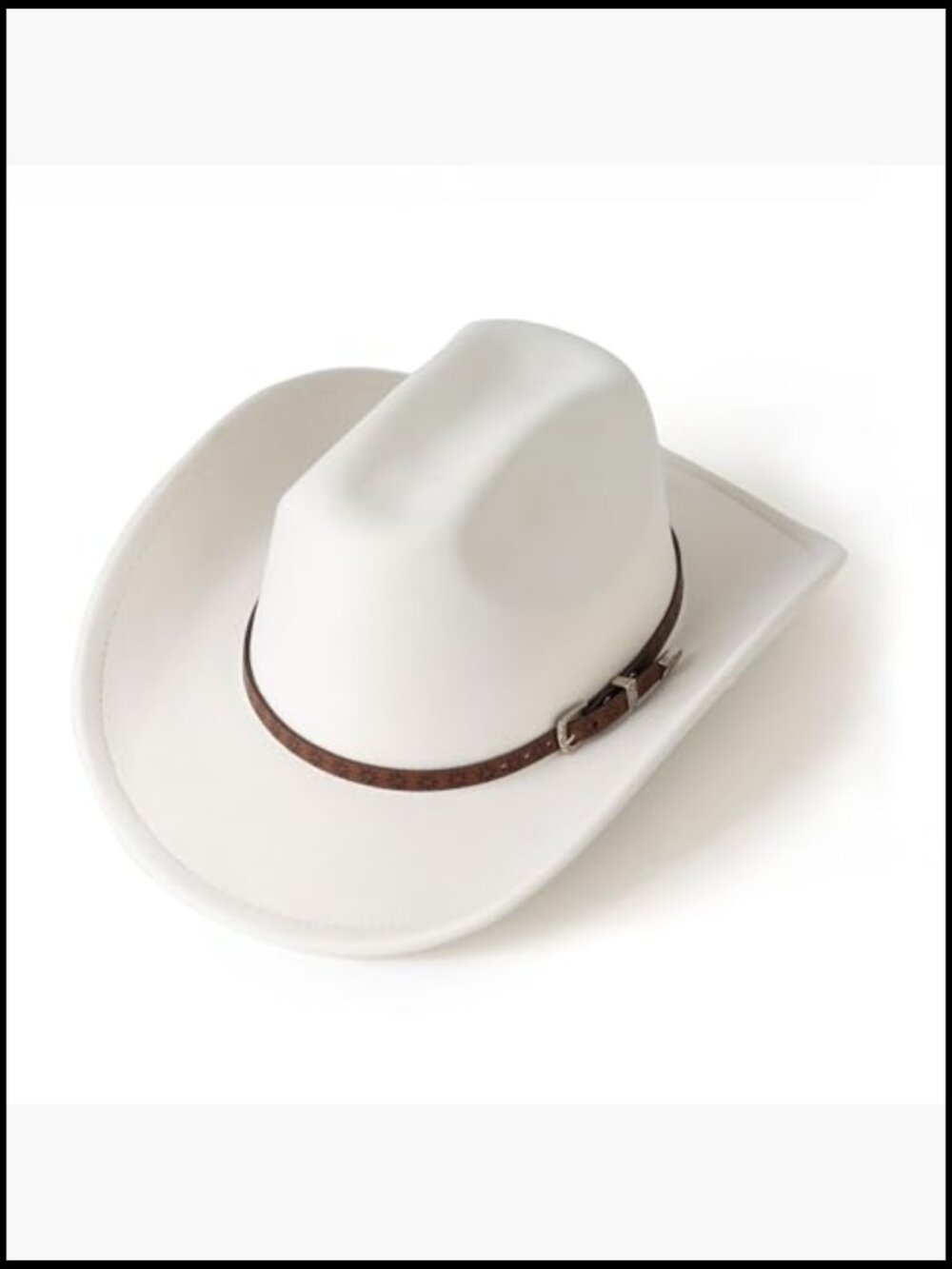 Retro Suede Cowboy Hat with Buckle Belt - Unisex Western Fedora - Picture 2 of 7